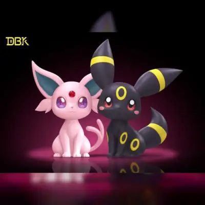 [單挑] DBK Q版太陽伊布&Q版月亮伊布