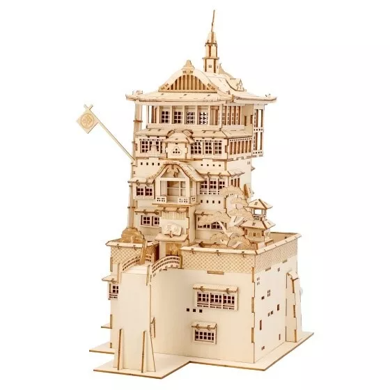 神隱少女 宮崎駿 油屋 木製立體3D拼圖 ki-gu-mi