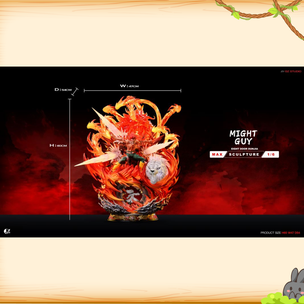 GZ工作室 > 火影忍者 > 1/6 八門遁甲 蒼藍猛獸 邁特·凱輪播圖