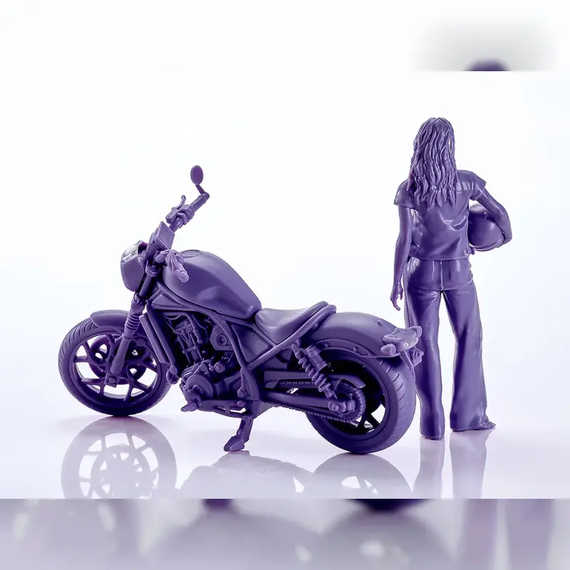 Max Factory 1/20 PLAMAX MF-101 Rider's portrait Honda Rebel 1100 海軍藍輪播圖