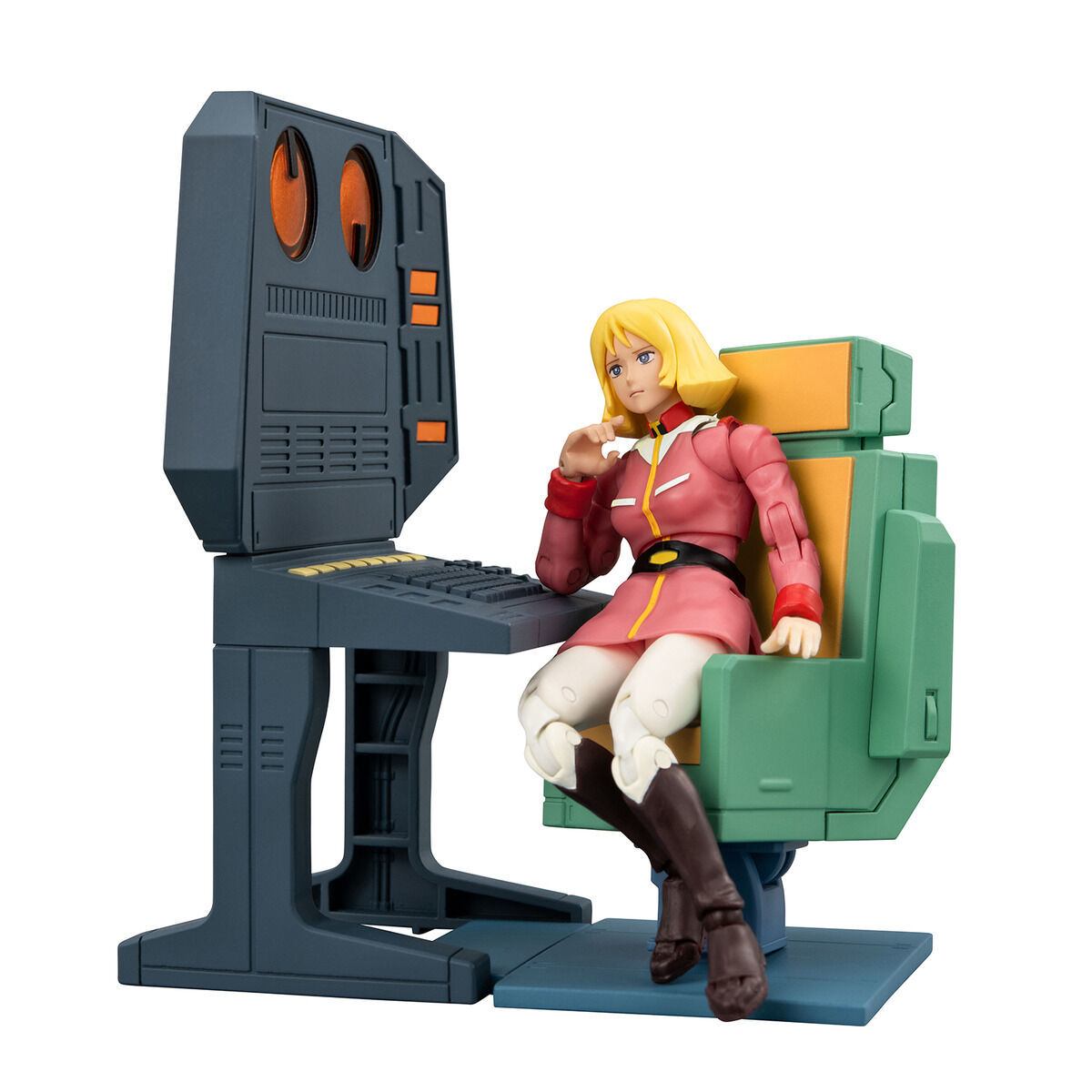 MEGAHOUSE G.M.G. 可動系列 EX 機動戰士鋼彈 白色基地艦橋通信員書桌套組輪播圖