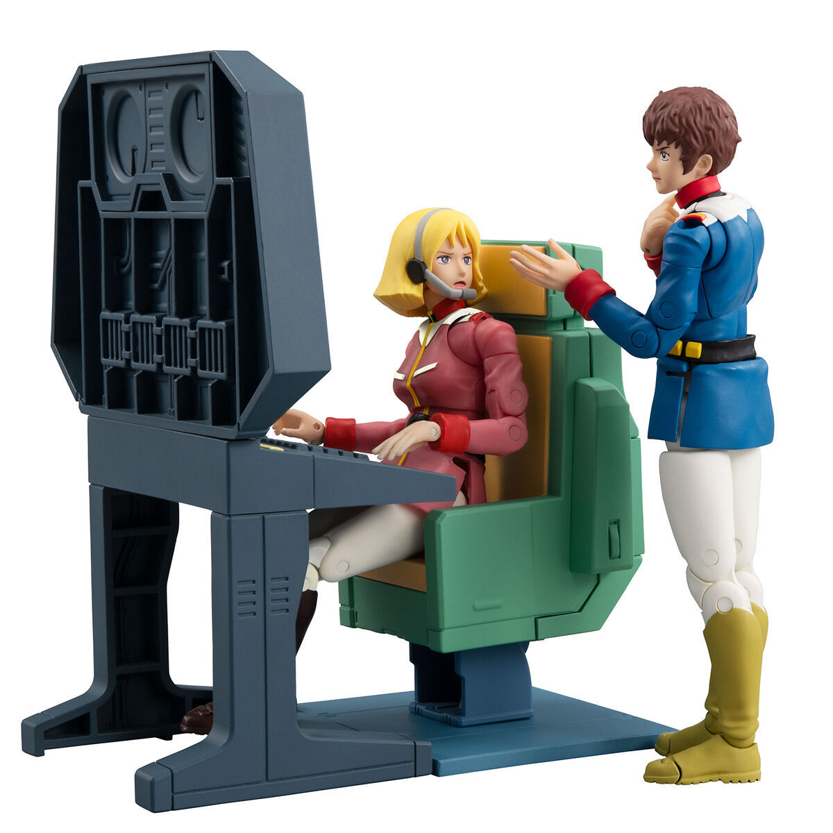 MEGAHOUSE G.M.G. 可動系列 EX 機動戰士鋼彈 白色基地艦橋通信員書桌套組輪播圖
