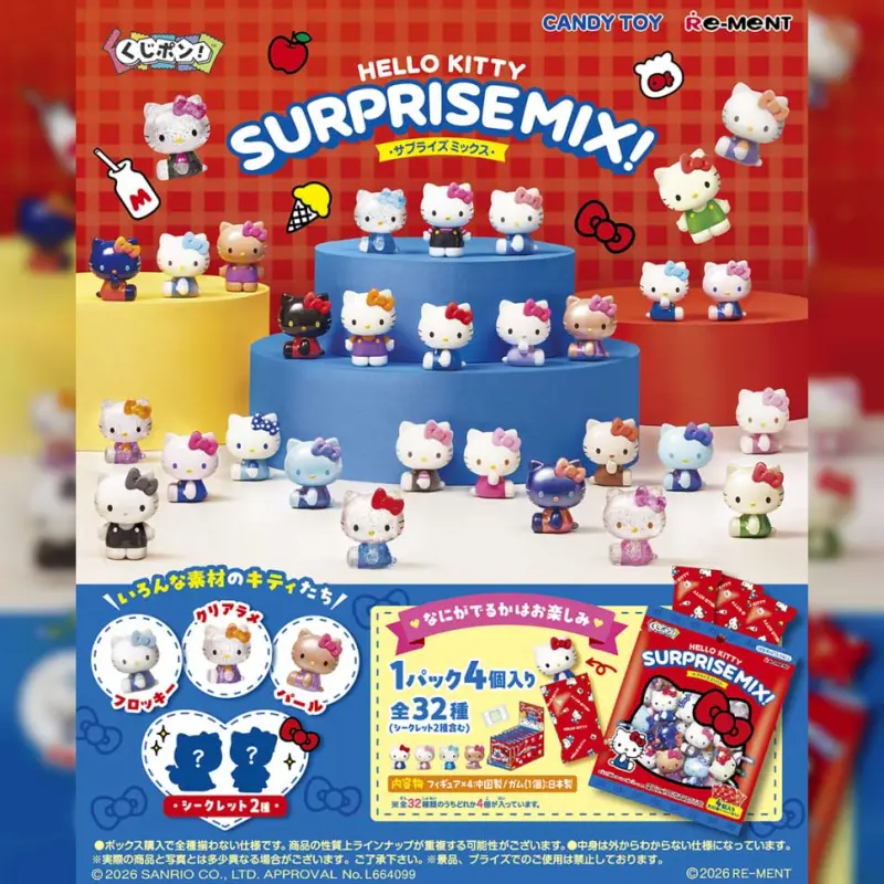 Re-ment盒玩 抽抽樂! 凱蒂貓 Surprise Mix! (全32種) 一盒(8pcs/盒)