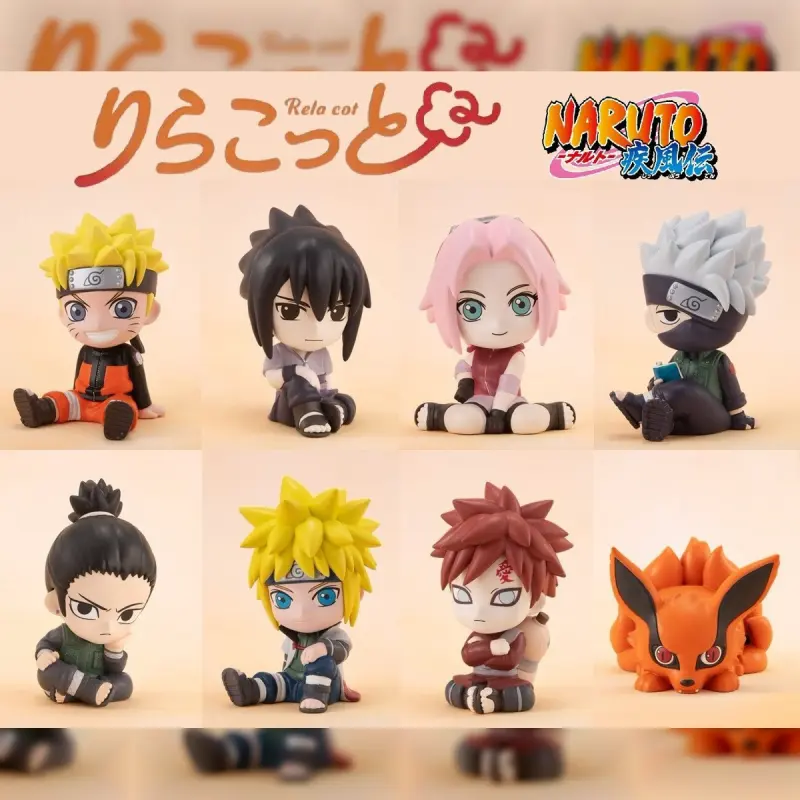 BANDAI 盒玩 RIRAKOTTO 火影忍者 公仔 (全8種) 1中盒 10入/盒